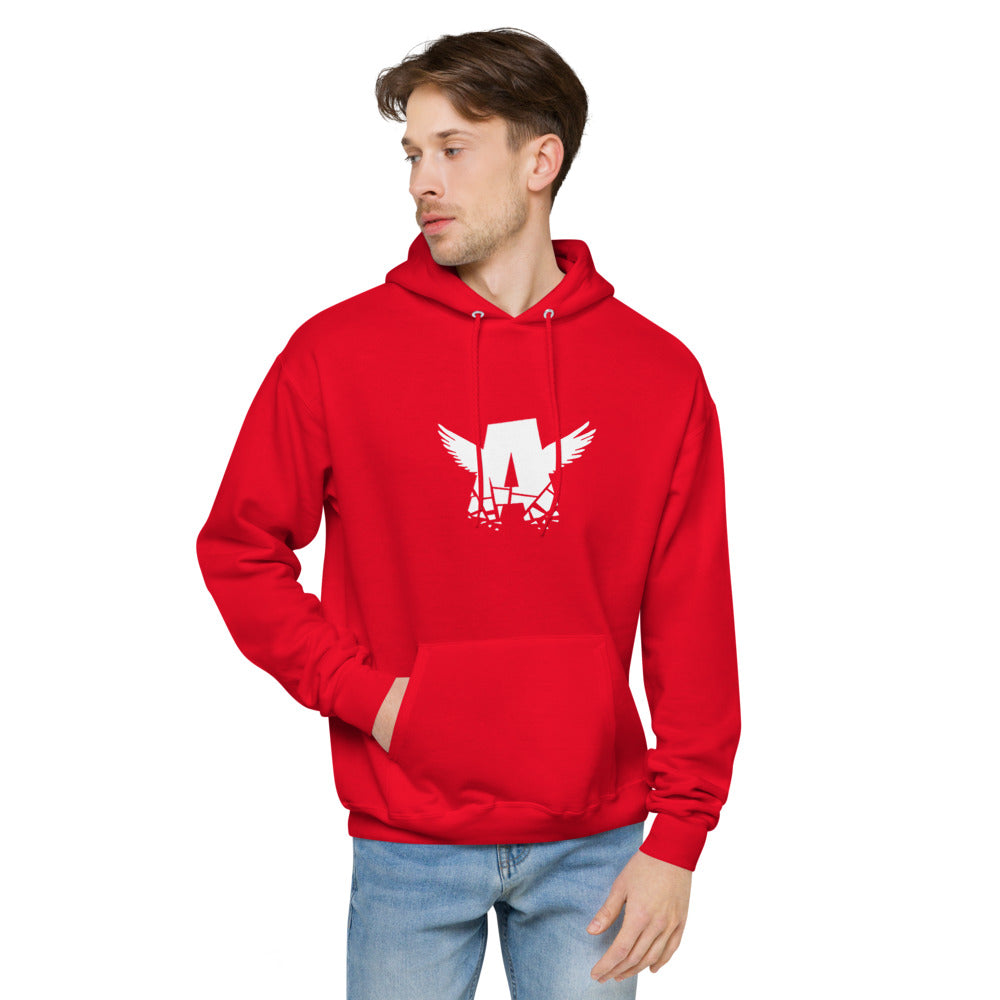 Unisex fleece hoodie | WHITE LOGO