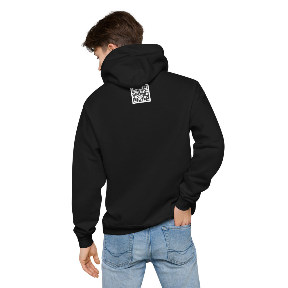Unisex fleece hoodie | WHITE LOGO