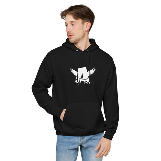 Unisex fleece hoodie | WHITE LOGO