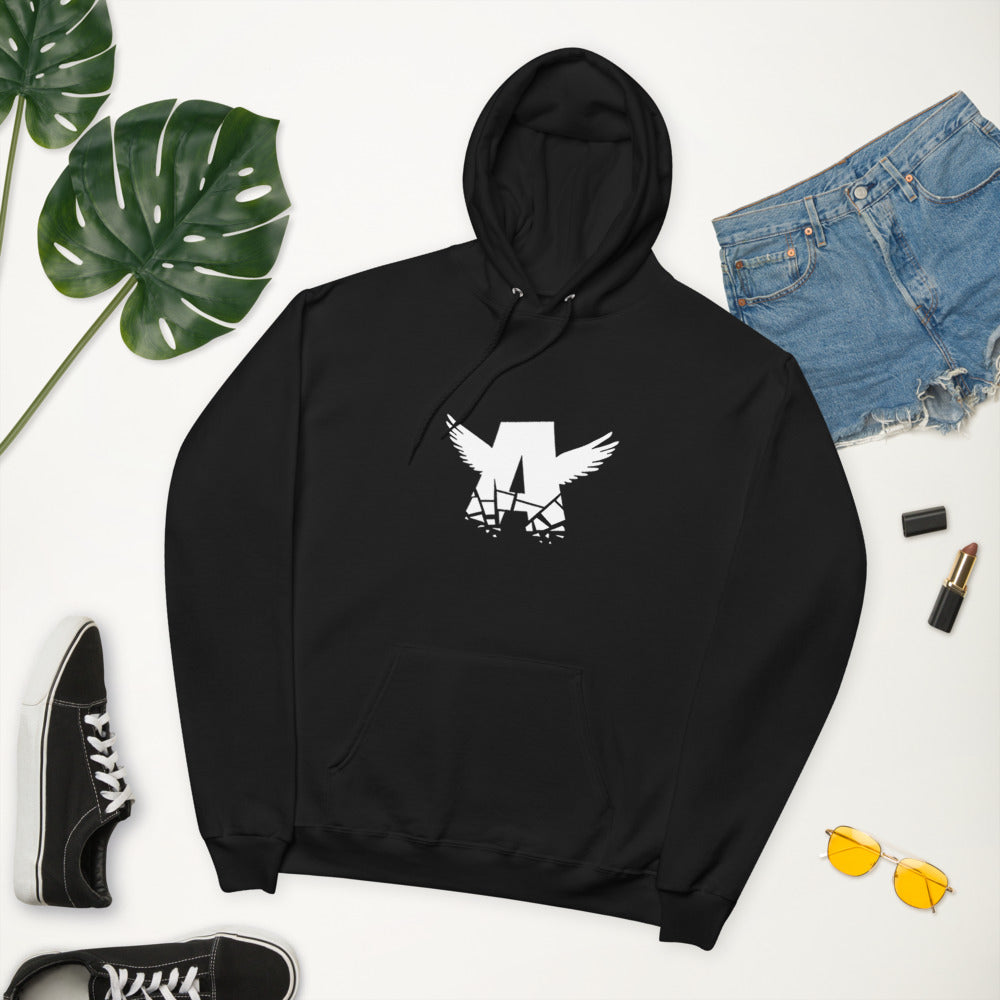Unisex fleece hoodie | WHITE LOGO