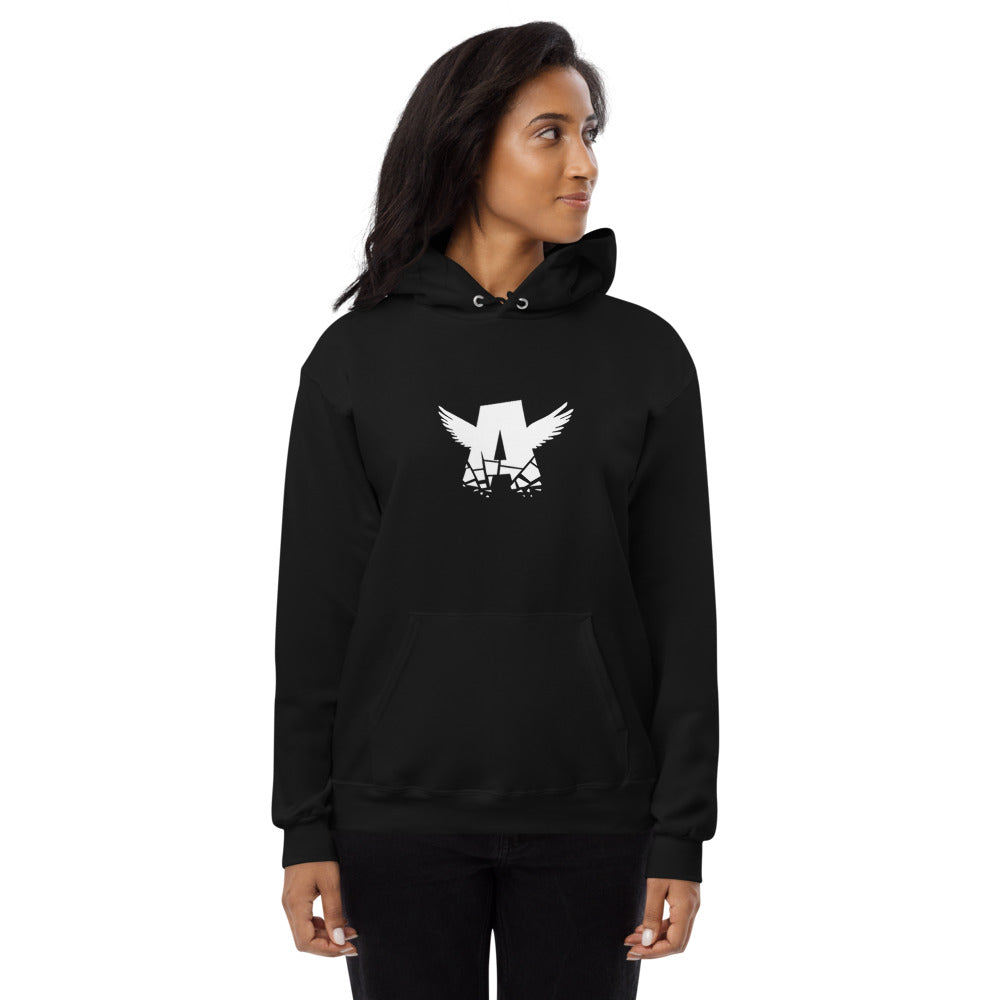 Unisex fleece hoodie | WHITE LOGO