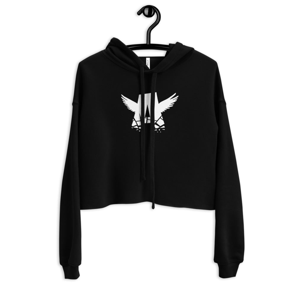 Women Crop Hoodie | WHITE LOGO
