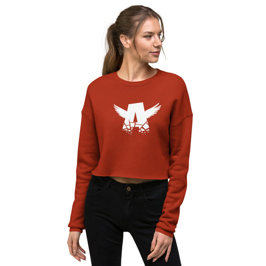 Women Crop Sweatshirt | WHITE LOGO